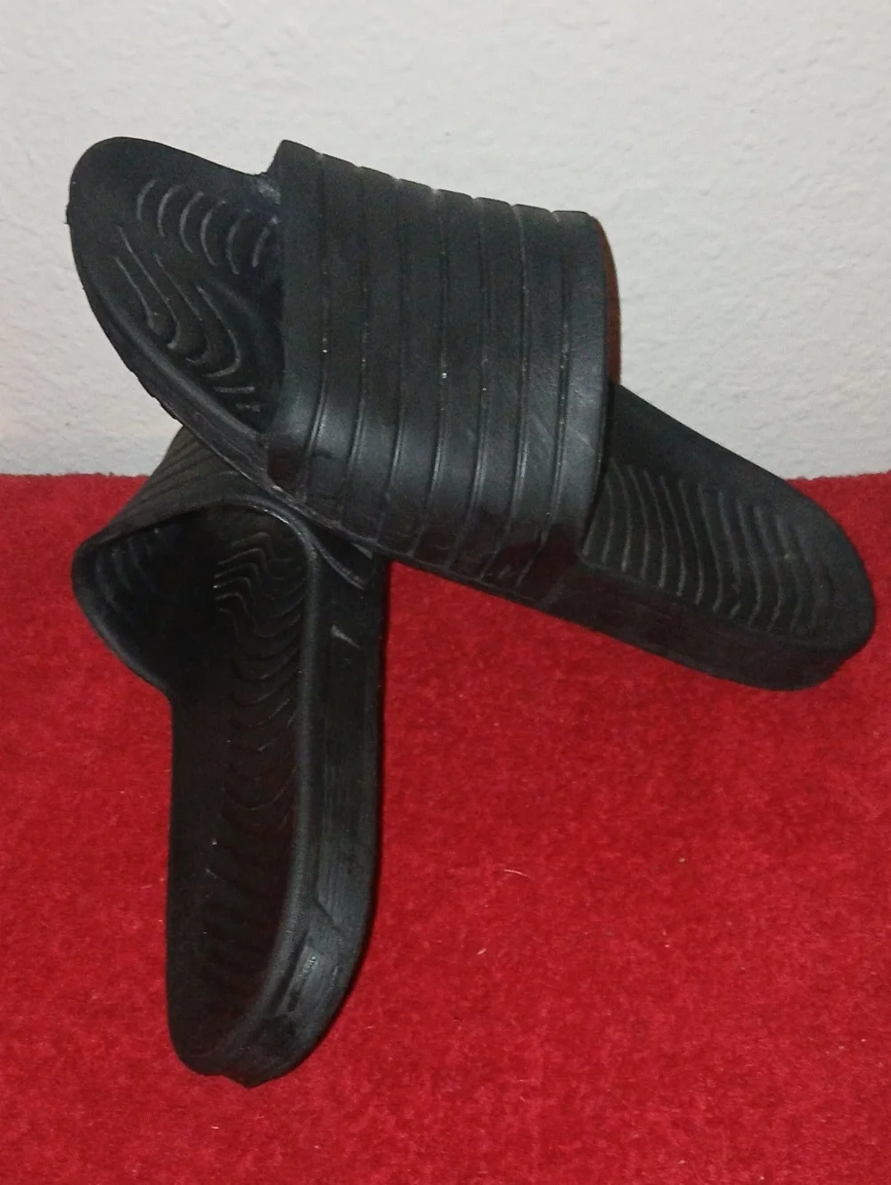 Men's Black Slide Sandals - Comfortable Everyday Pool Slides